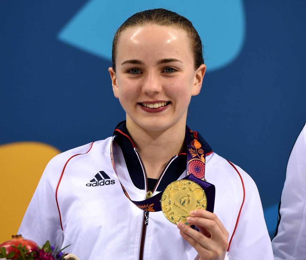 Lois Toulson ended the Russia's monopoly of gold medals in the Baku Aquatics Centre ©Getty Images