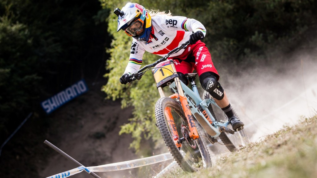 Britain's Rachel Atherton will bid to continue her dominant run during the competition ©UCI