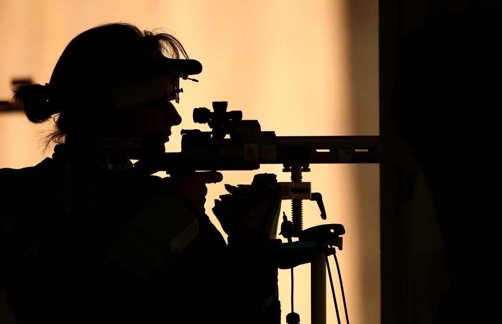 The mixed team trap final took place in the Baku Shooting Centre ©Getty Images