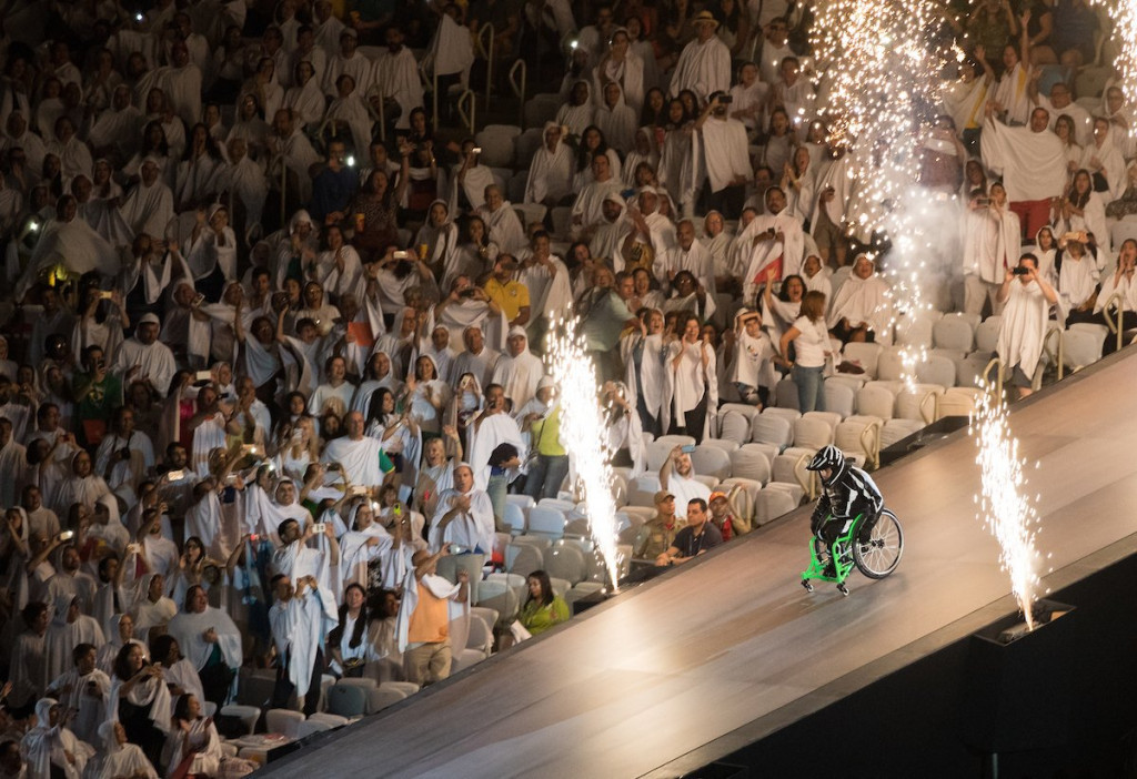 The action gets underway during the Rio 2016 Paralympics Opening Ceremony - which includes many teams with unashamedly high medal ambitions ©Getty Images