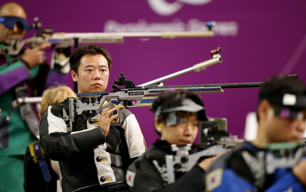 In the men's 10m air rifle standing SH1 final the gold medal was won by China's Chao Dong with a score of 205.8 points, a Paralympic final record ©Getty Images