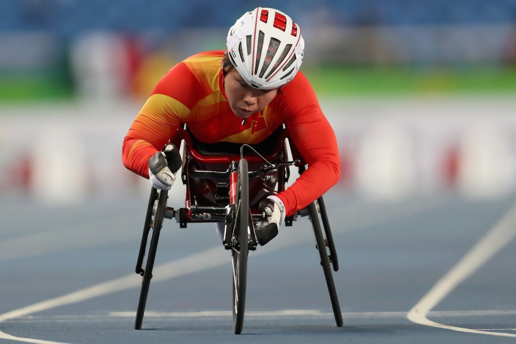 China's Huang Lisha successfully defended her women’s T53 100m title ©Getty Images
