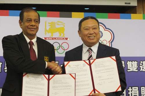 Equipment donated following agreement between Chinese Taipei and Sri Lankan National Olympic Committees