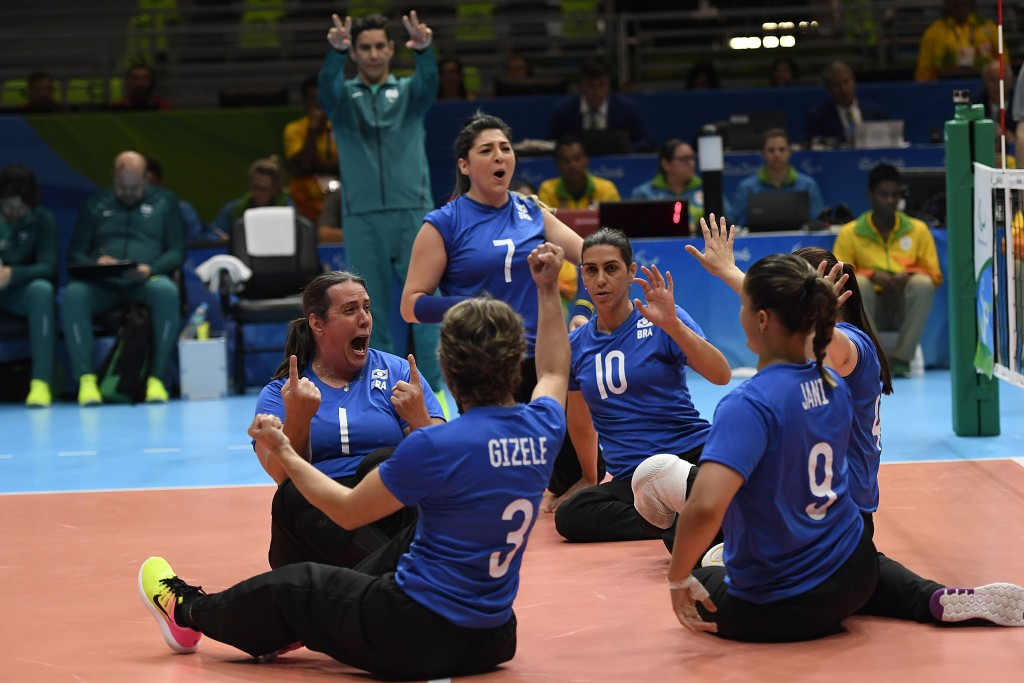 Hosts Brazil beat Canada in Pool A of the women's sitting volleyball event ©Getty Images