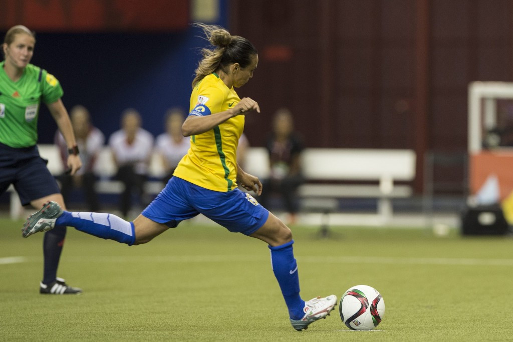 Brazilian striker Marta became the tournament's all-time record goalscorer with her 15th goal in her nation's win over South Korea