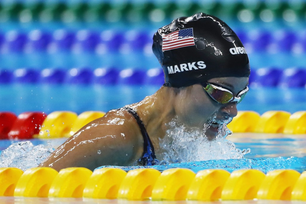 Army Sergeant Elizabeth Marks was the first of four swimming gold medallists for the United States, winning the women’s 100m breaststroke SB7 in a world record time of 1:28.13 ©Getty Images