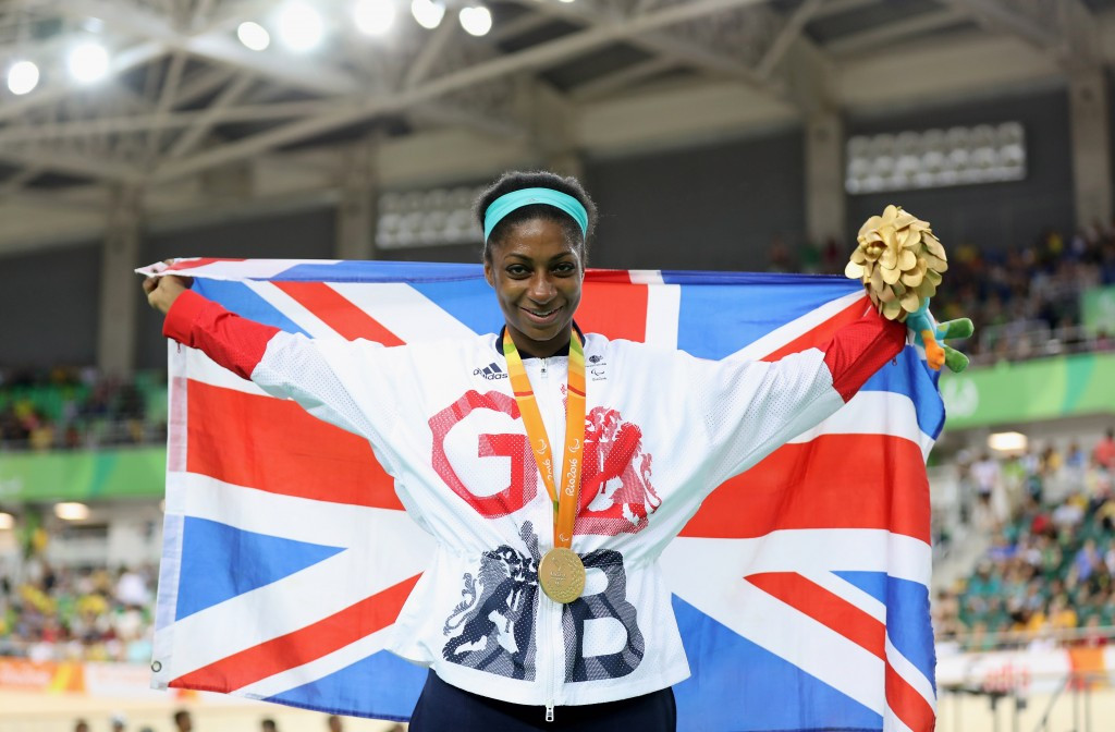 Kadeena Cox became the first Briton in 28 years to win a Paralympic medal in two sports after breaking her own world record to claim the women’s C4-5 500m time trial title ©Getty Images