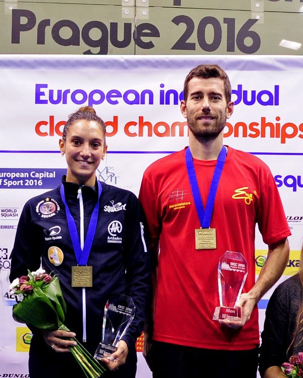 Serme and Golan seal European squash titles in Prague