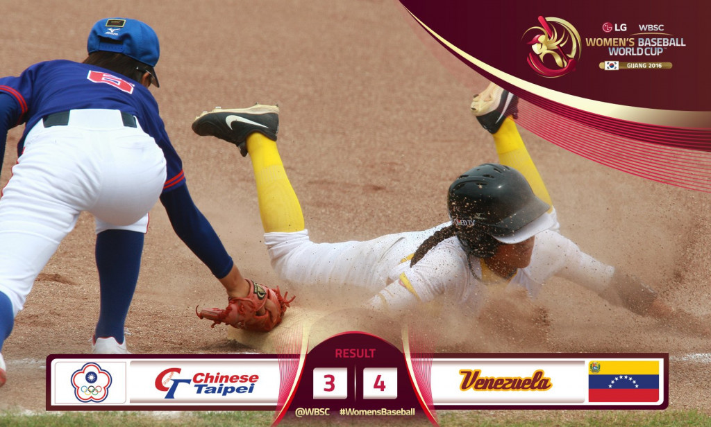 Venezuela beat Chinese Taipei to claim the bronze medal and secure their best ever finish at a women's baseball World Cup ©WBSC