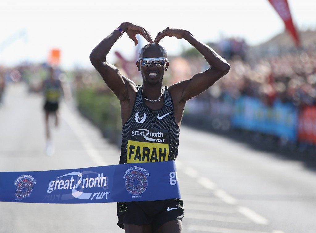 Mo Farah claimed his third Great North Run title ©Getty Images