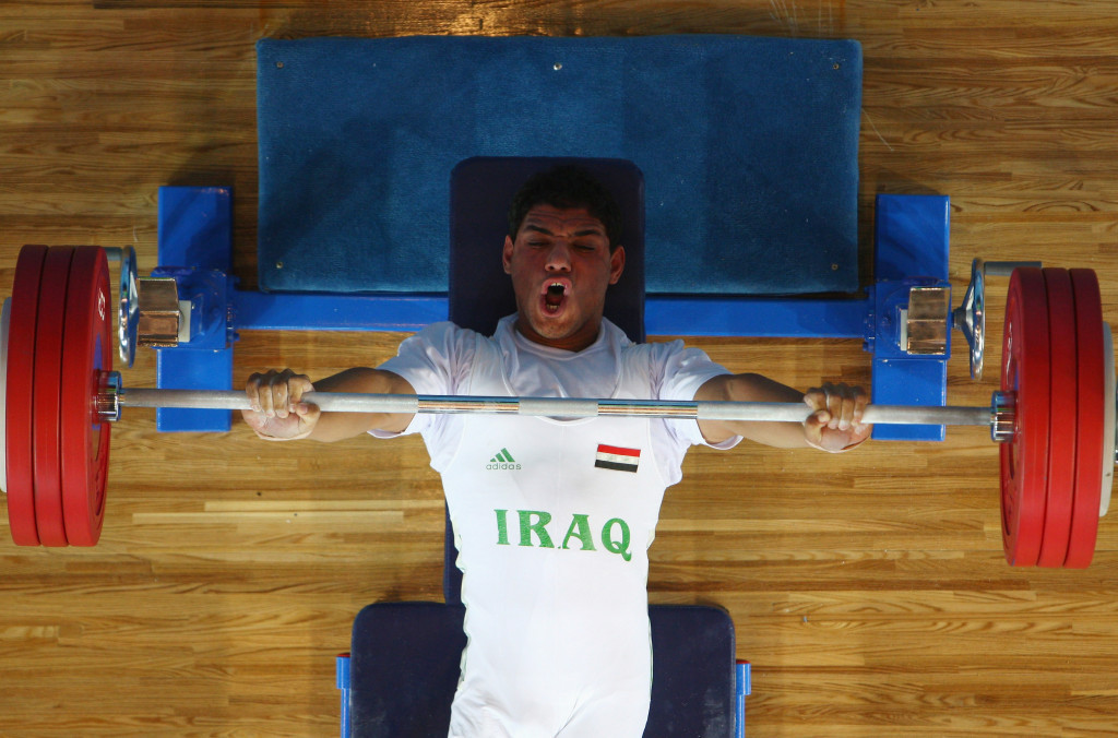Iraq's Rasool Mohsin had a bittersweet afternoon after he set a world record minutes after failing to win the gold medal ©Getty Images