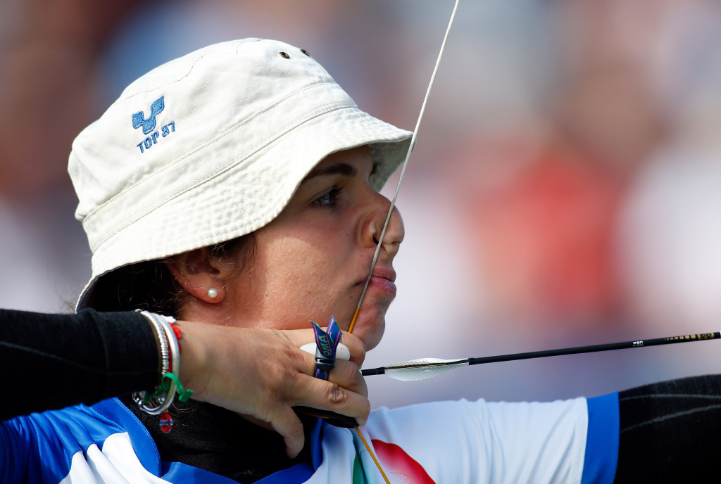 Elisabetta Mijno (pictured) and Roberto Airoldi won the bronze medal for Italy ©Getty Images