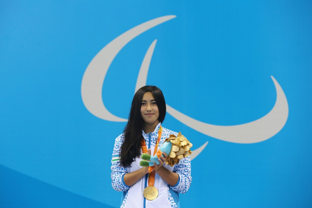 Uzbekistan's Fotimakhon Amilova set a world record on her way to victory in the women’s 100m breaststroke SB13 ©Getty Images