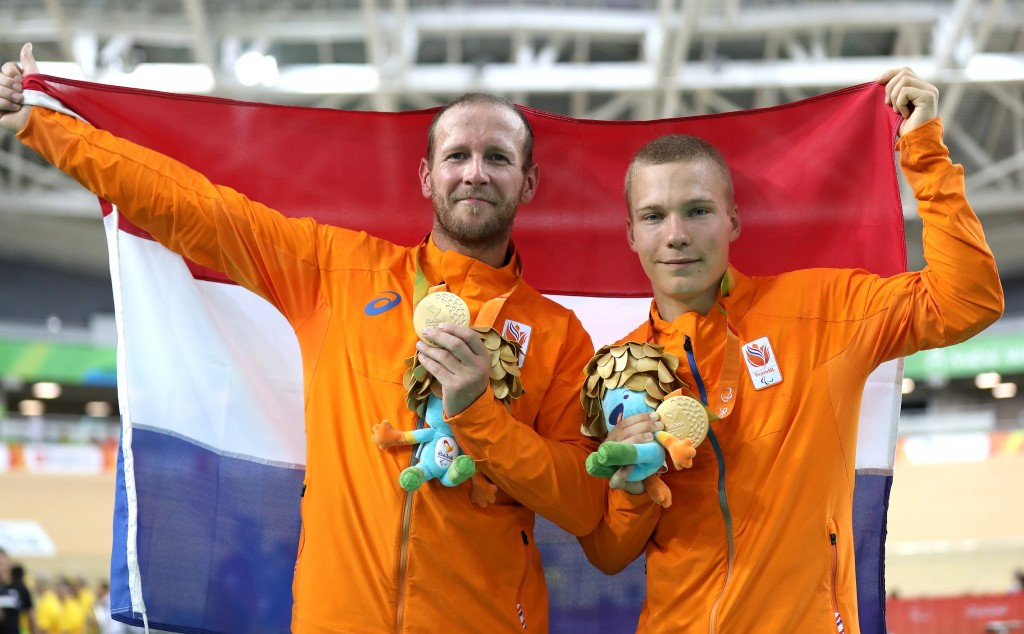 The Netherlands' Tristian Bangma and Teun Mulder won the men's B 1,000m time trial ©Getty Images