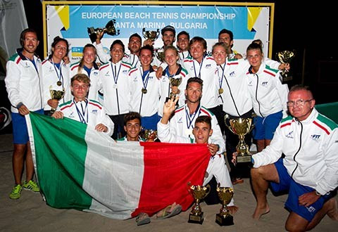 Italy complete clean sweep at European Beach Tennis Championships