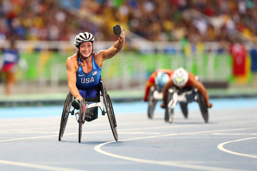 Paralympic superstar Tatyana McFadden is one of three finalists in the women's category ©Getty Images