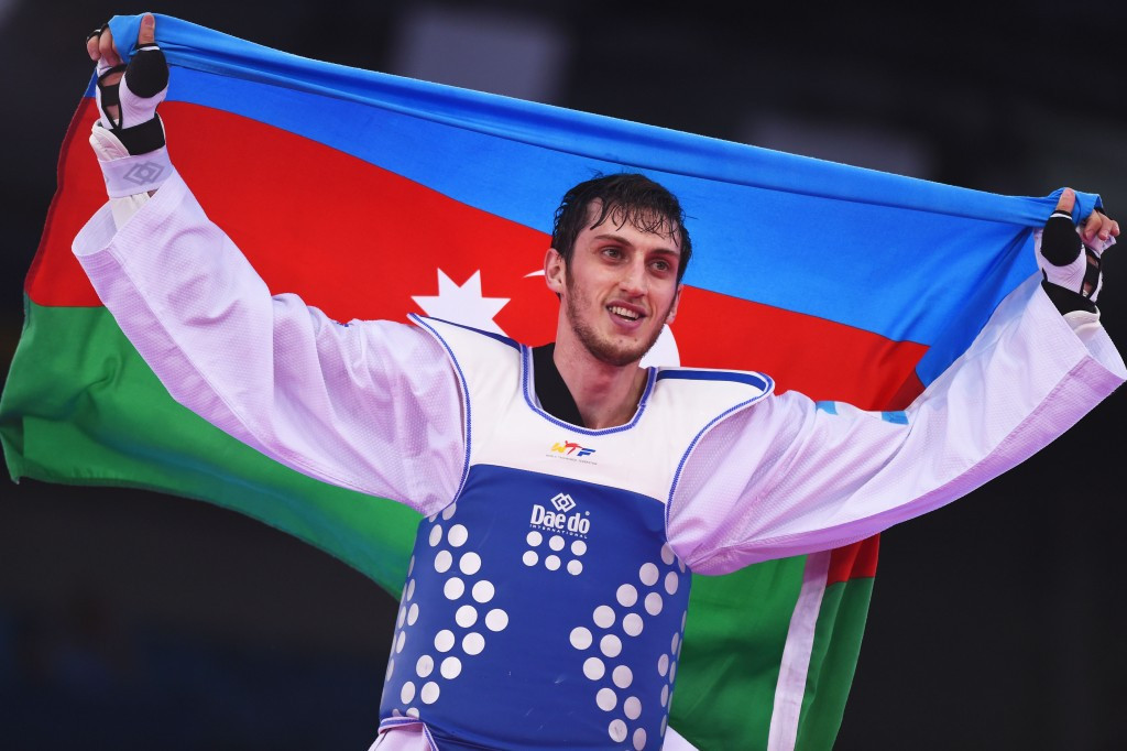 Radik Isaev rounded off a superb performance by Azerbaijan in taekwondo with success in the men's over 80kg category ©Getty Images