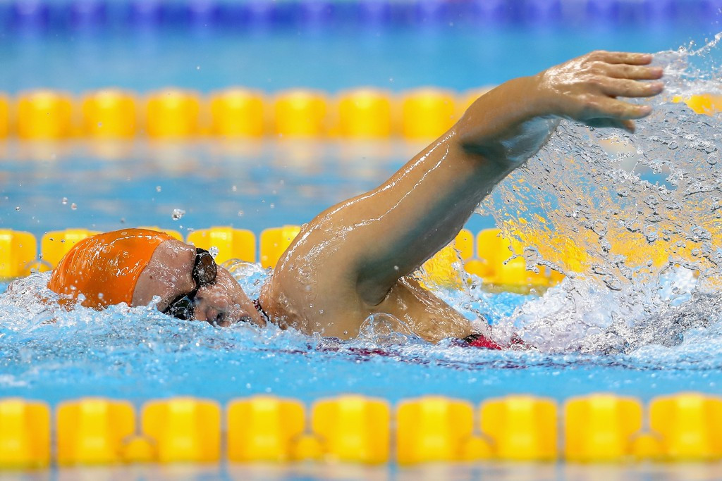 Ukraine’s Yelyzaveta Mereshko set a Paralympic record time to claim victory in the women’s 400 metres freestyle S6 ©Getty Images