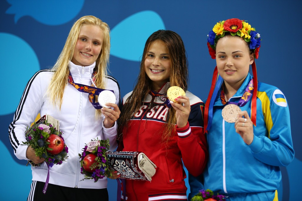 Russia's Maria Polykova's produced two excellent final dives to win the women's platform