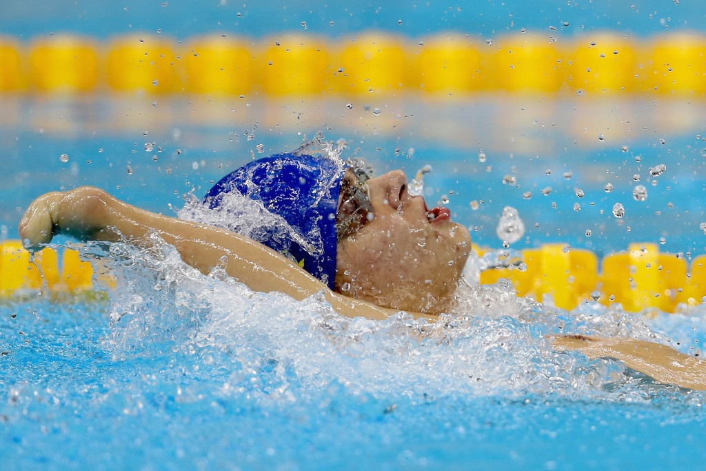 Ukraine's Ievgenii Bogodaiko lowered his own world record in the men’s 200m individual medley SM7 ©Getty Images