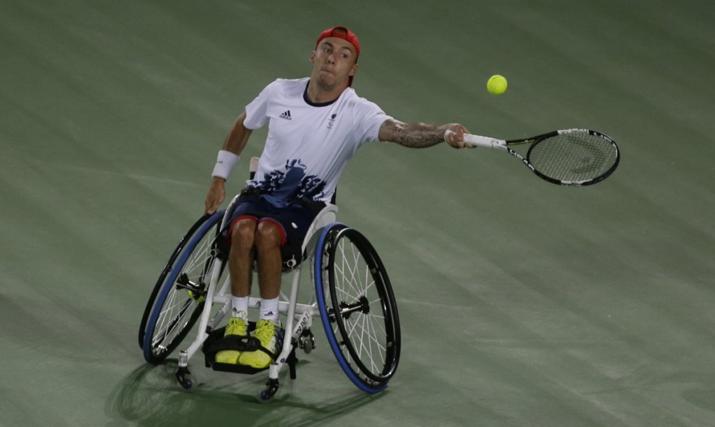 Great Britain's Andy Lapthorne had to settle for the quad singles silver medal ©Wheelchair Tennis/Twitter