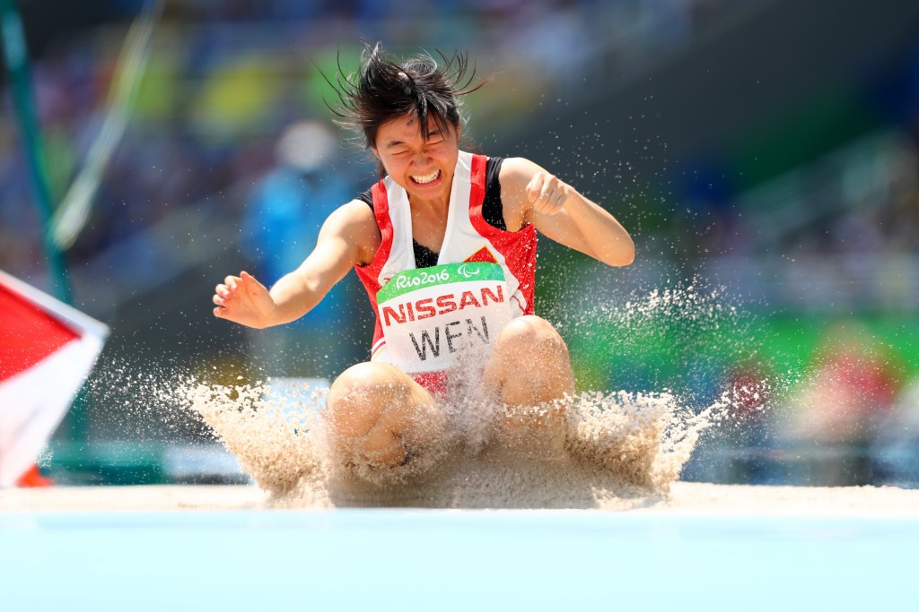 China's Wen Xiaoyan produced the furthest leap in history to win gold in the women's long jump T37 ©Getty Images