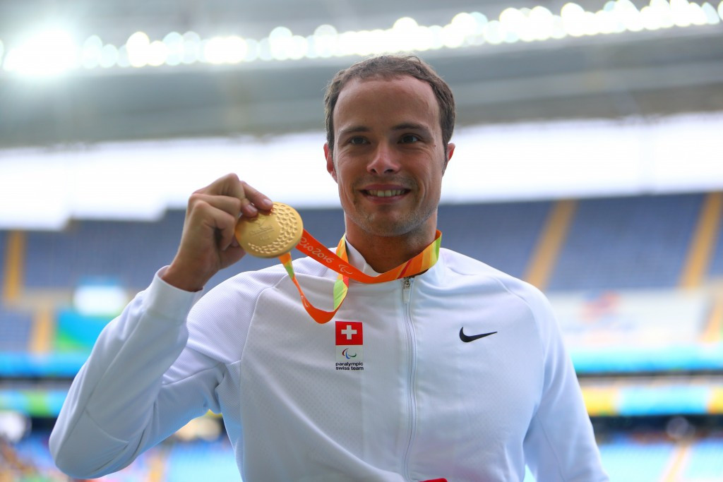 Switzerland's Marcel Hug finally got his hands on Paralympic gold with victory in the men's 800m T54 ©Getty Images