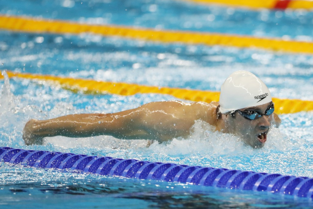 Greece’s Dimosthenis Michalentzakis stunned the field as he clinched gold in the men’s 100m butterfly S9 ©Getty Images