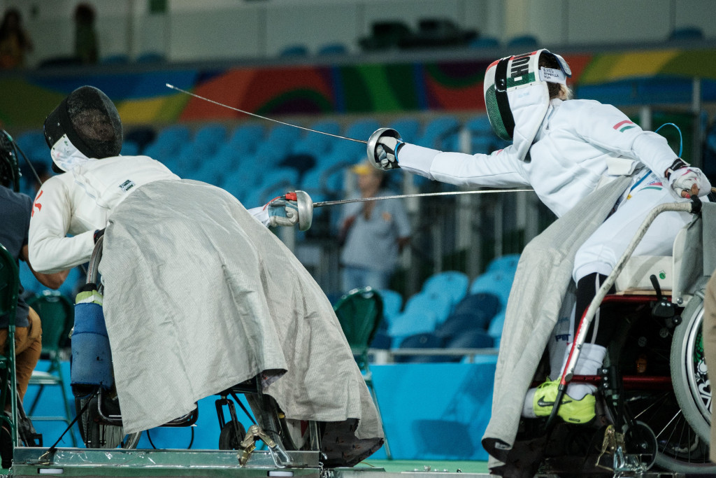 Wheelchair fencing action continued today at the Rio 2016 Paralympic Games ©Getty Images