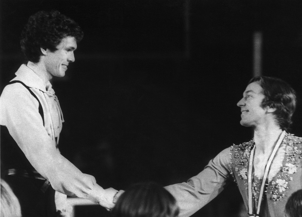 Toller Cranston (right), who won Olympic bronze at Montréal 1976, was one of Ellen Burka's leading students ©Getty Images