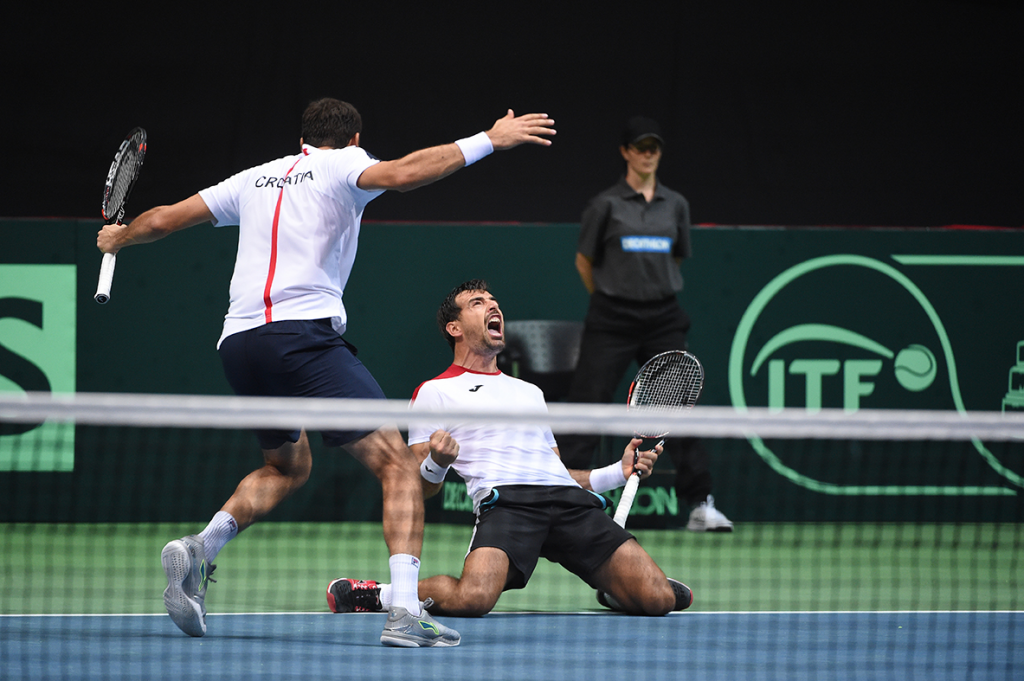 Marin Cilic and Ivan Dodig moved Croatia to the brink of the final as they earned a superb victory over the French pairing of Nicolas Mahut and Pierre-Hugues Herbert ©ITF