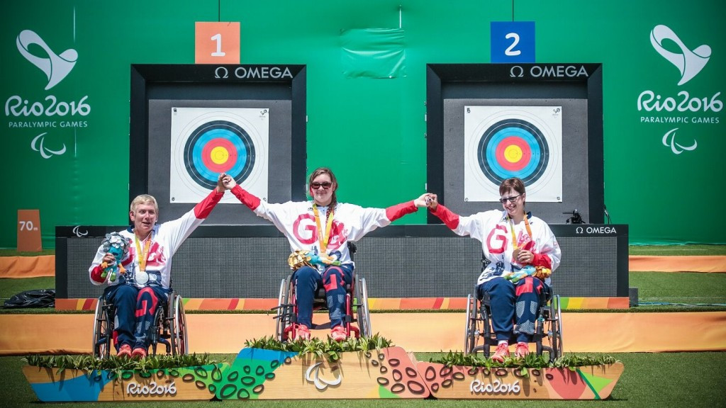 Great Britain claimed a clean sweep of the women’s W1 Paralympic archery podium today ©World Archery