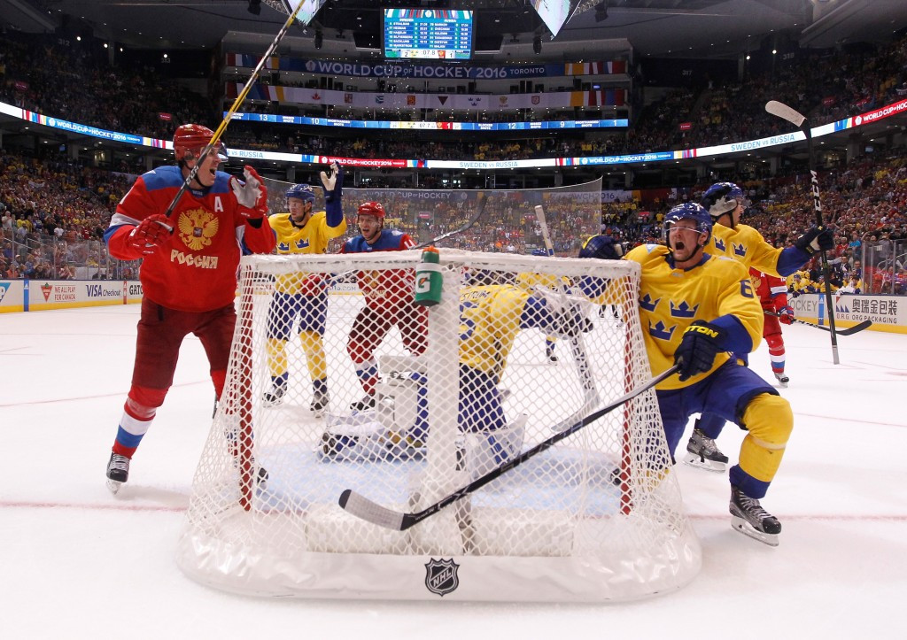 A dramatic finish saw a late Russian goal ruled out by officials, as Sweden held on to win ©Getty Images