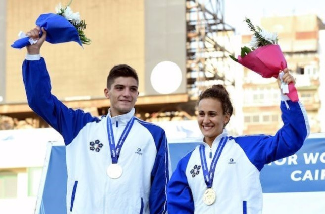 Italian duo Francesca Tognetti and Matteo Cicinelli produced a fine display as they earned a convincing victory in the mixed relay event ©UIPM