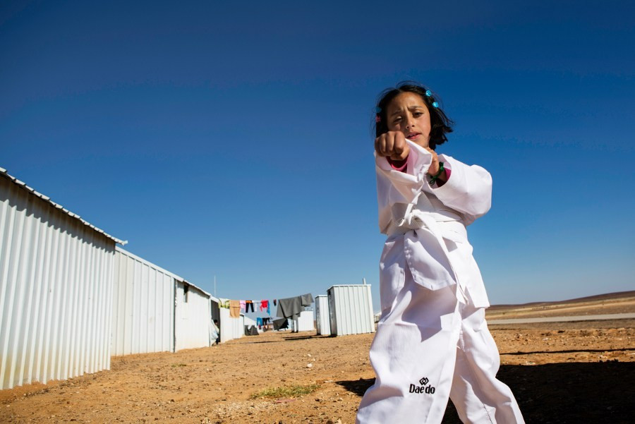 Nine-year-old Syrian gets taekwondo bug thanks to THF