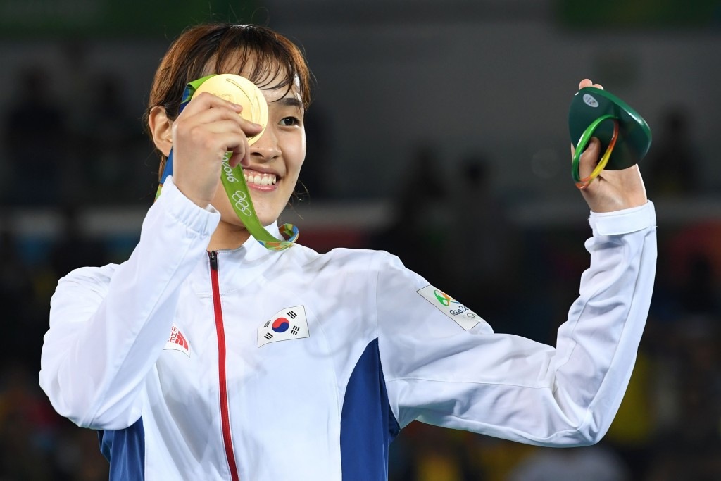 Kim So-hui and other South Korean Olympic medallists were in attendance ©Getty Images