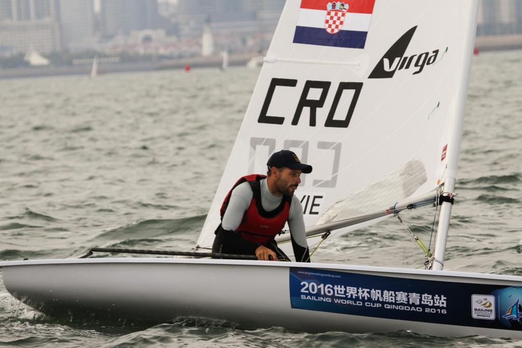 Olympic silver medallist Tonci Stipanovic claimed the lead in the laser fleet on day one of the Sailing World Cup in Qingdao ©World Sailing