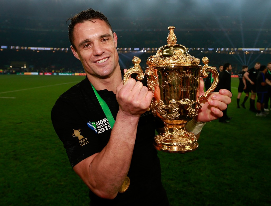 Dan Carter was man-of-the-match in New Zealand's Rugby World Cup triumph over Australia last year ©Getty Images