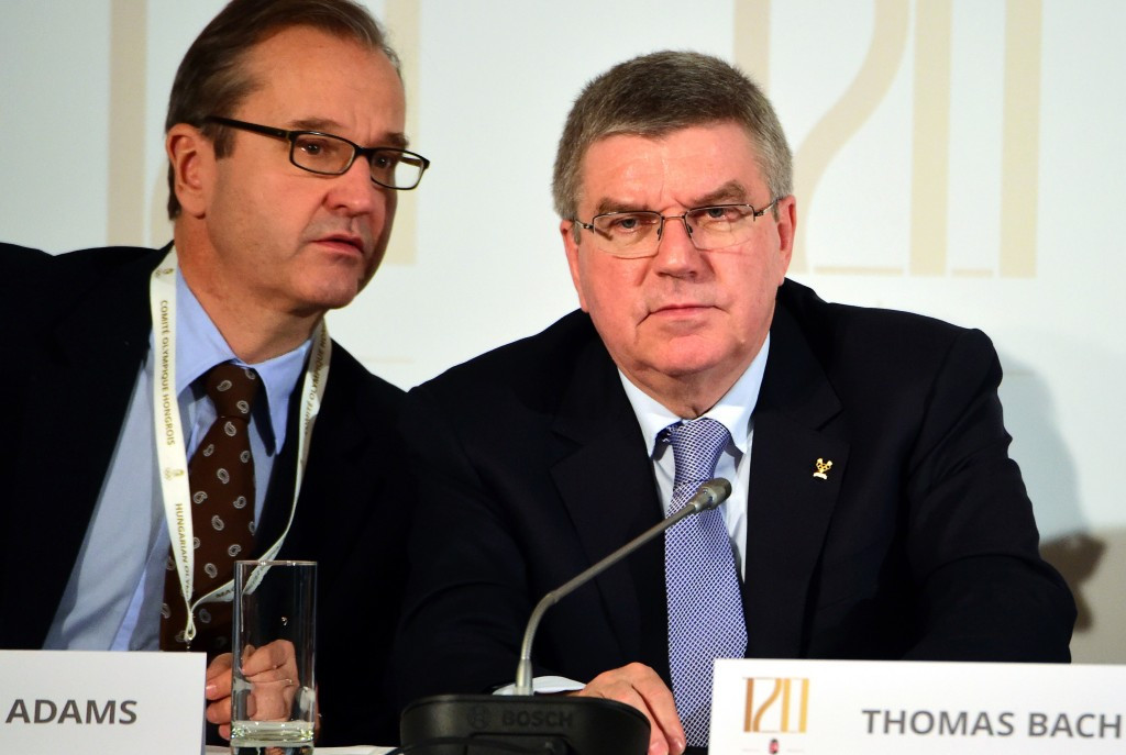 IOC Presidential spokesman Mark Adams (left) has claimed they have never had any plans to form a WADA Integrity Unit ©Getty Images