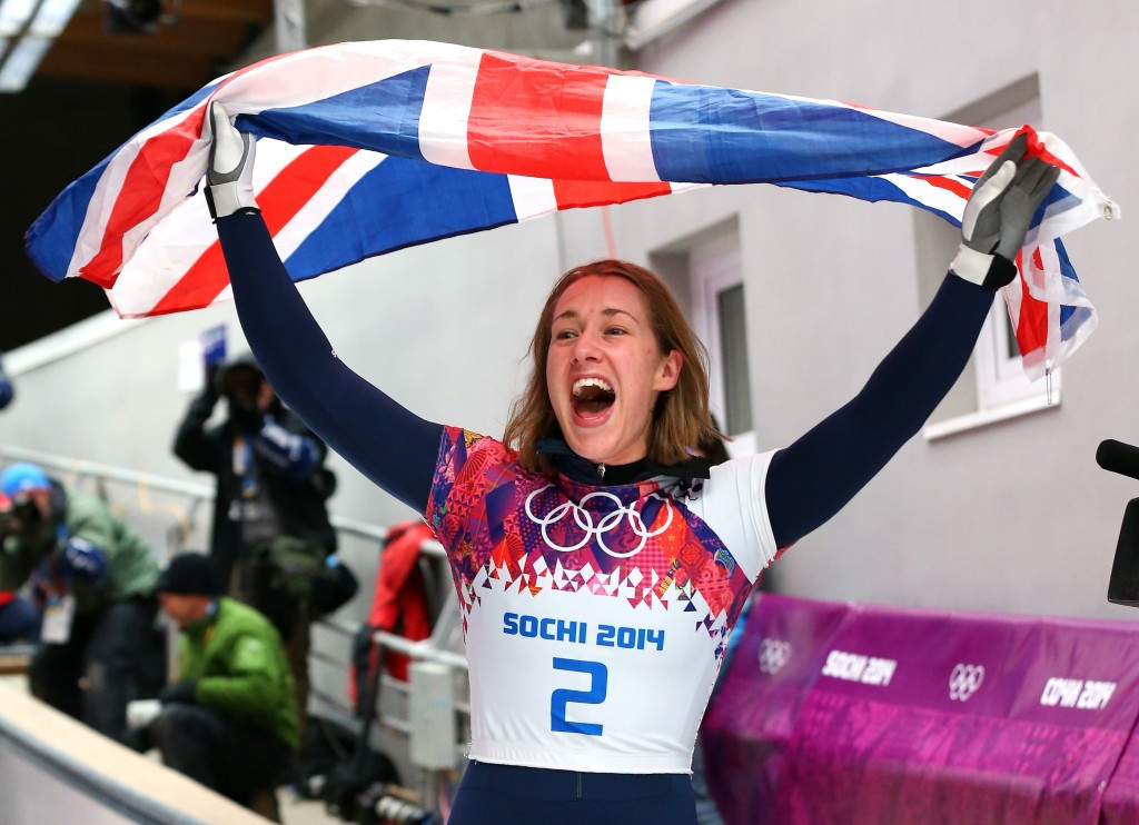 Lizzy Yarnold won the gold in the skeleton at Sochi 2014 as Britain matched their best ever total of four medals at Winter Olympic Games, a record that had stood for 90 years ©Getty Images