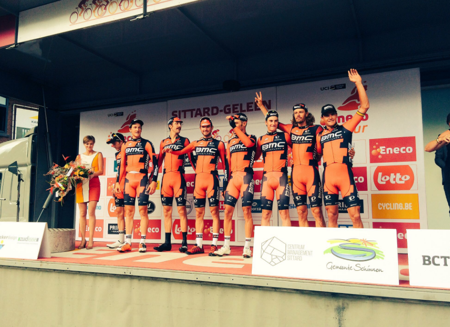 BMC Racing won the team time trial on stage five of the Eneco Tour ©Eneco Tour/Twitter