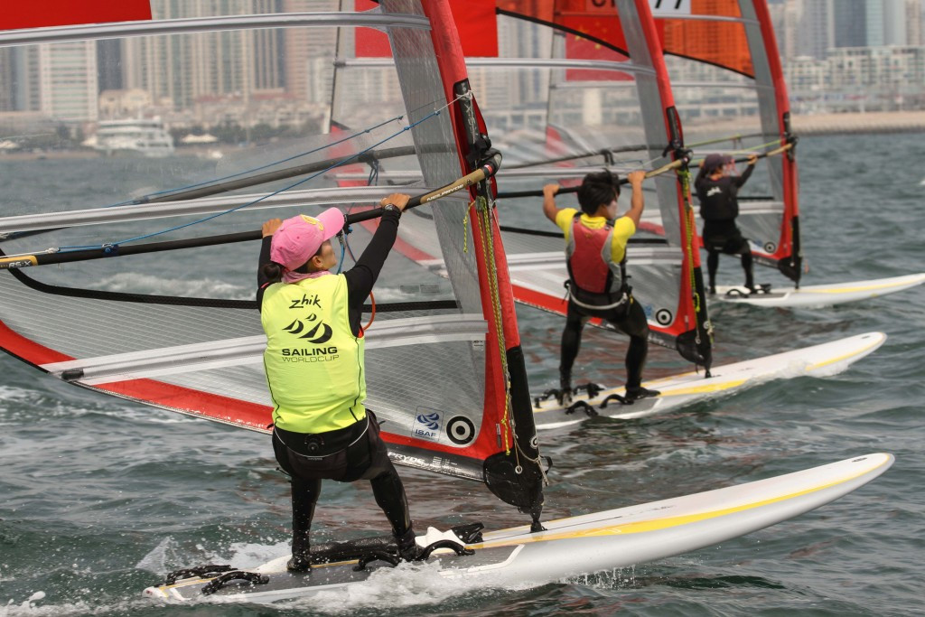 Shi wins women's RS:X gold on penultimate day of Sailing World Cup in Qingdao