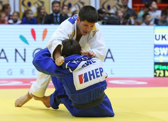 Ukraine's Dmytro Kanivets justified his position as top under 73kg seed at the IJF Grand Prix in Zagreb, beating Sweden's Tommy Macias in the final ©IJF