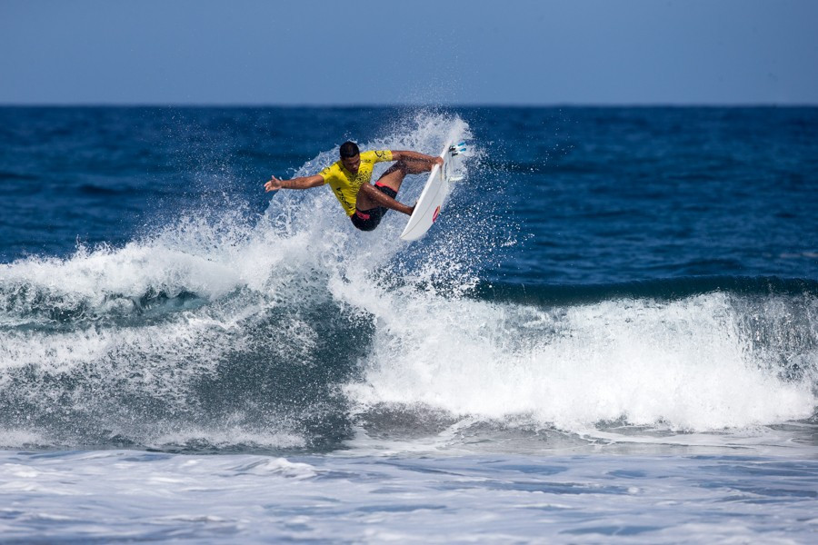 Brazil’s Wesley Dantas continued to stand out, achieving the highest heat score of the round with 13.77 points ©ISA
