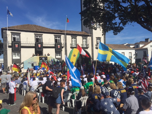 The Opening Ceremony for the VISSLA ISA Junior World Surfing Championships in the Azores on gave an early example of the carnival atmosphere we can expect surfing to bring to Japan’s capital ©ITG
