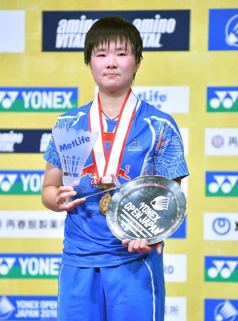 China's Summer Youth Olympic champion He Bingjiao won the women's singles crown ©Getty Images