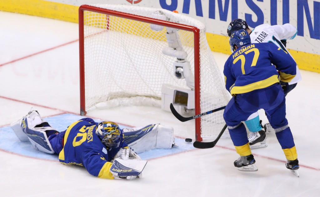 Slovakia's Tomas Tatar scored the winning goal in overtime to send Team Europe through to the final of the World Cup of Hockey where they will meet the hosts and favourites Canada ©Getty Images