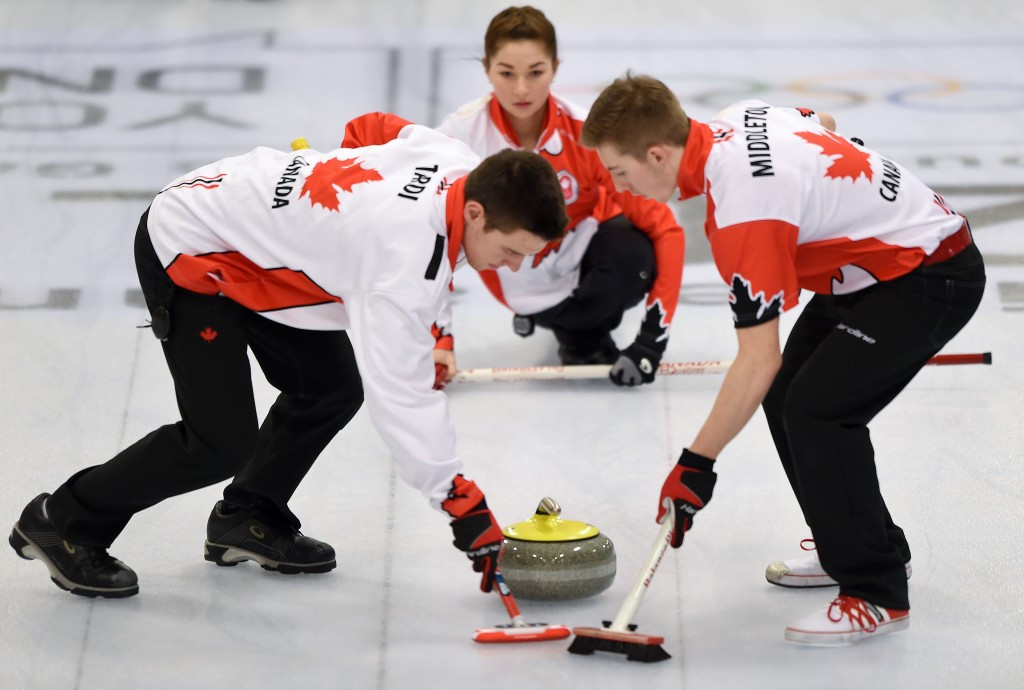 Young Canadian curlers will compete at the event in 2018 ©Getty Images