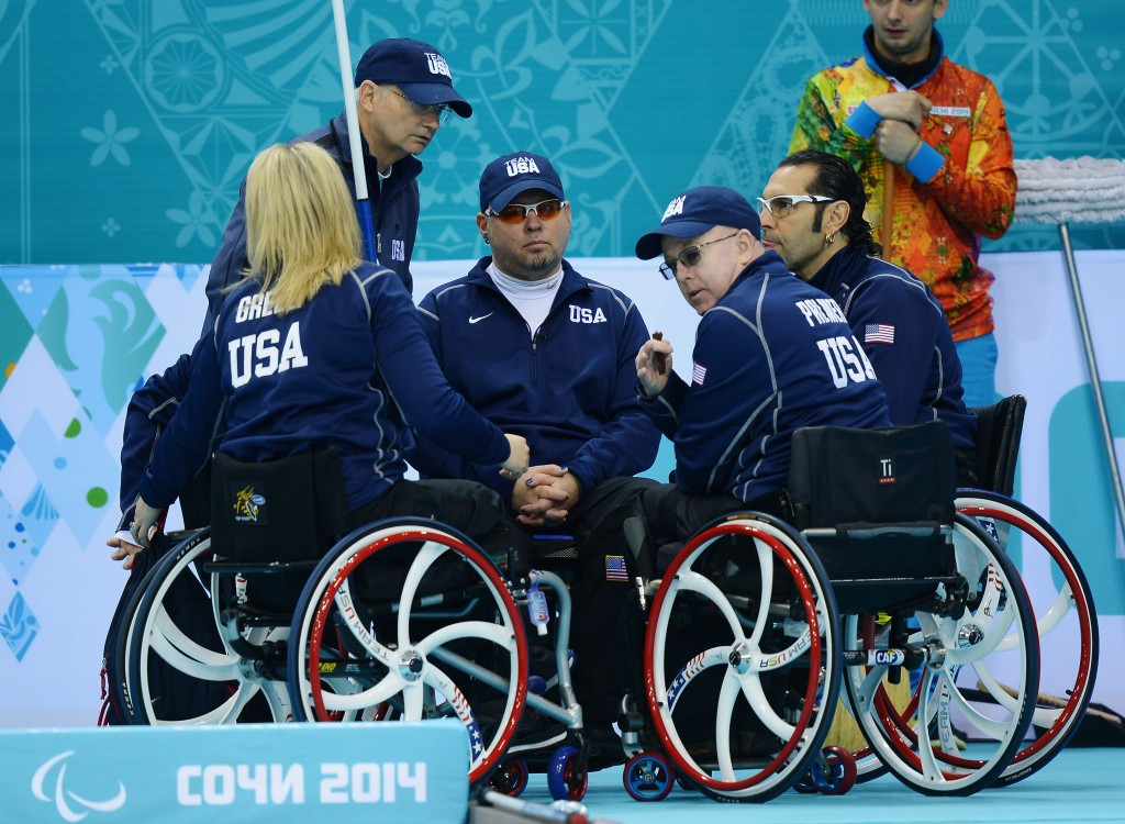 The United States finished sixth in the Sochi 2014 wheelchair curling competition ©Getty Images