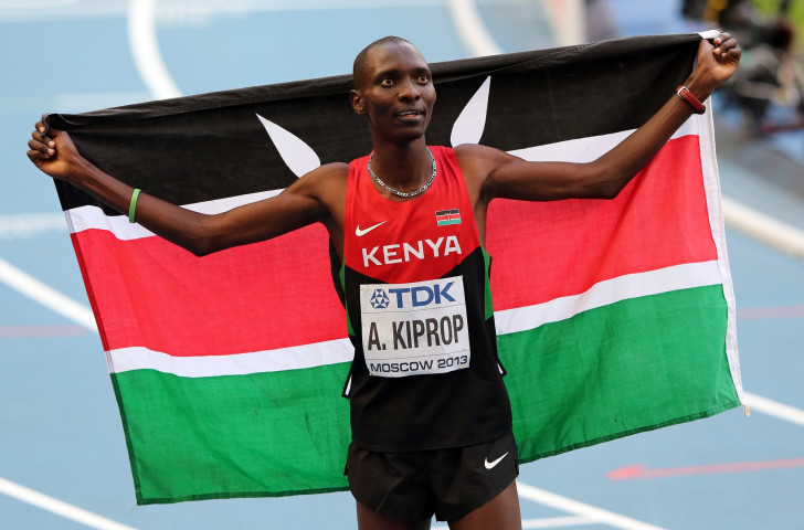 Asbel Kiprop, double world 1500m champion, was among leading athletes protesting against Athletics Kenya's six-month suspension of two agencies pending doping investigations